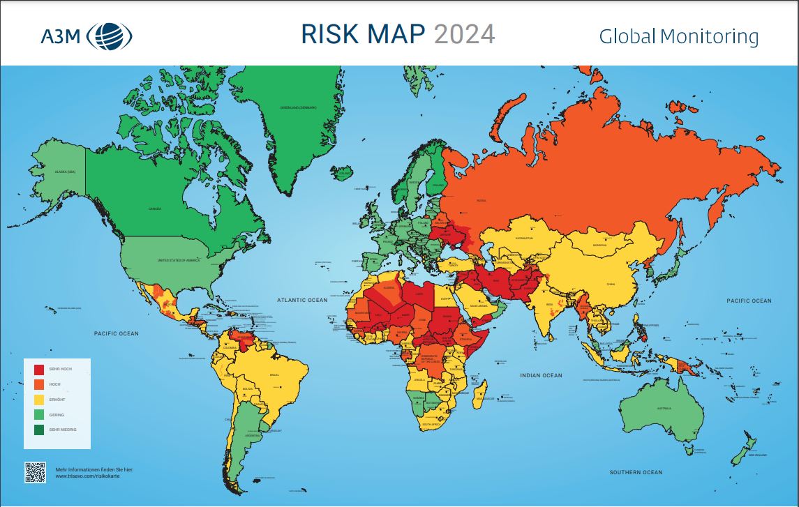 A3M mit neuester Version der weltweiten Risk Map » news tip Travel